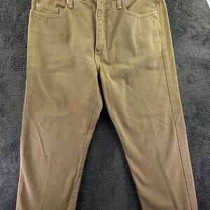 VTG 80s 90s Guess Jeans Beige USA Cotton Pants 31x34 38001-34 Adult Men